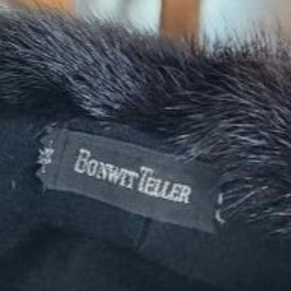 Vintage Bonwit Teller Black Mink Pillbox Hat – 1960s Couture Classic